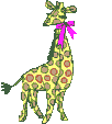 Giraffe with bow - Click image to download.