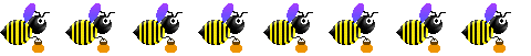 Line of bees - Click image to download.